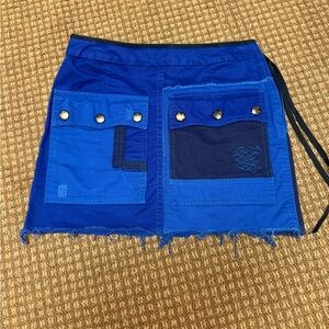 Zadig & Voltaire Sexy Janis Grunge Vibrant Blue Mini Skirt sz 36 (US4)